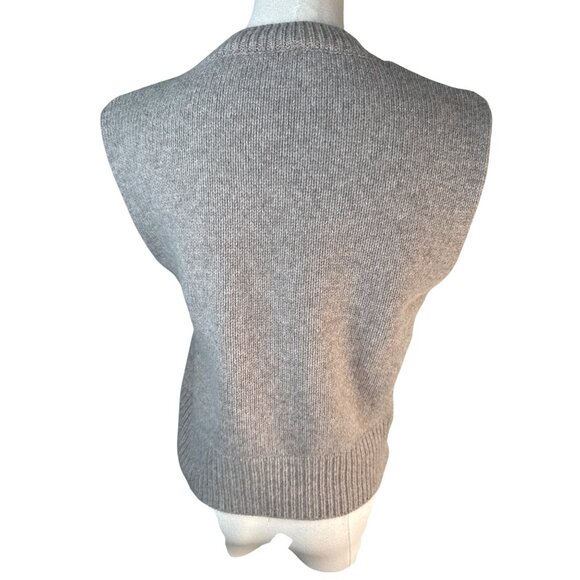 2/$30 ZARA Womens Medium Sleeveless Knit Sweater Vest Gray Taupe Wool Blend - Picture 3 of 12